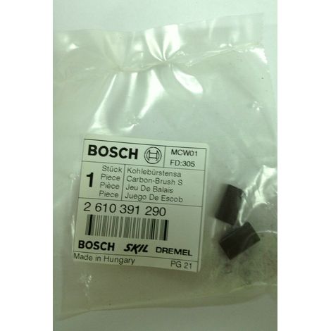 Repuesto original BOSCH 2610391290  Juego de escobillas para PSB500, 550RE, 650RE y GSB13RE, GSB16RE, GSB10RE