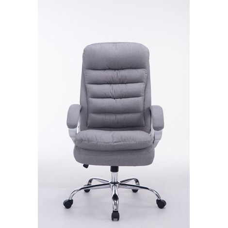 Fauteuil de bureau XXL Vancouver Tissu Gris (1/8)