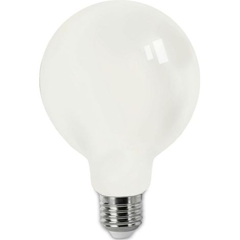 Lampadina a filamento LED E27 G80 (8W 6400K 800lm) IP20 Ø8x11,8cm bianco opale