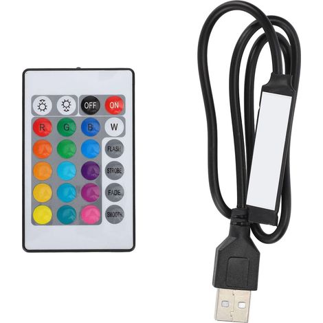Contrôleur de Bande Lumineuse, Contrôleur de Bande Lumineuse USB Bluetooth RVB avec Télécommande 5 V 4 Broches pour Bandes Lumineuses LED RVB (1/5)