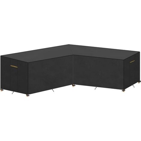 Housse Imperméable pour Canapé Couvrir Mobilier Extérieur Bâche pour Mobilier de Jardin Housse de Protection pour Mobilier Couvrir un Canapé d’angle en L Convient 215x215x87/80cm (1/2)