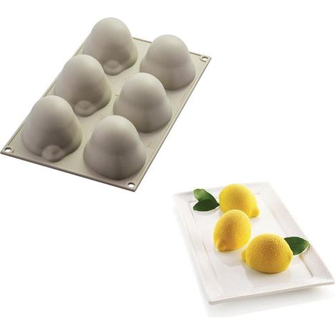 silikomart DELIZIA al Limone Stampo in Silicone n.6 85X59 H 42 MM, Grigio Chiaro, 85 x 59 (1/5)