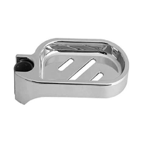 Portasapone, portasapone senza foratura con scarico, regolabile, da parete per lavello cucina, 17 x 8,5 cm (1/4)