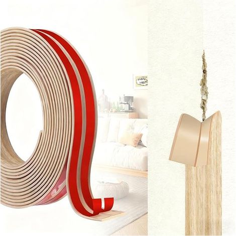 PVC Corner Strip, Flexible Protection for Walls and Furniture, Corner Moulding for Walls and Furniture, Soft Edge Profile for Ceilings, Floors and Doors (1/5)