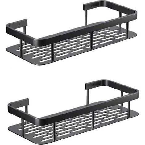 2-teiliges Badezimmerregal, kein Bohren erforderlich, Eckwandregal, Duschablage, Kosmetikablage – perfekt (1/5)