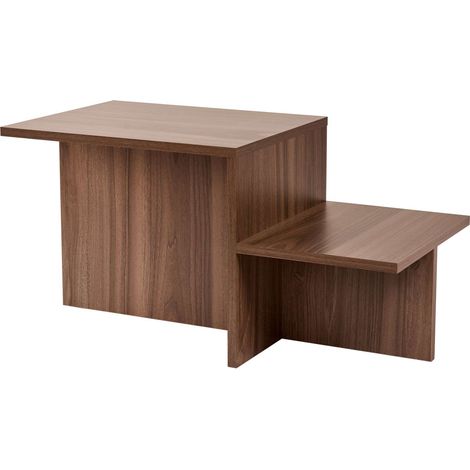 Couchtisch "Harmony" aus Holz – 80 x 40 x 40 cm – Walnuss