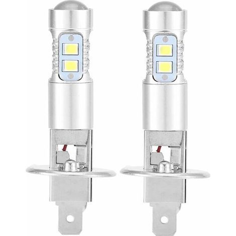 Ampoules de phare, 2x H1 6000K super blanc 100W Kit d'ampoules de phare à LED Feux de croisement (1/4)