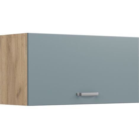 Pensile da cucina R-Line, Grigio-blu/Rovere dorato, 80 cm Piatto, Vicco (1/5)