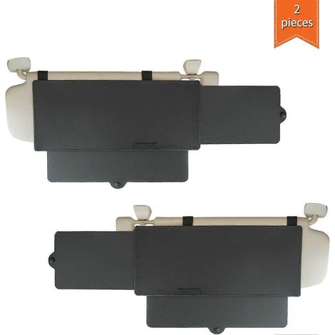 Blendschutz-Sonnenschutzblenden für Fahrer- und Beifahrersitz - 2 Stück (Schwarz) (1/5)
