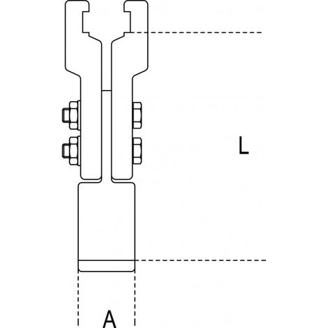 Griffe sottili per estrattore beta 1501g - 25/130 (L 200) (1/2)