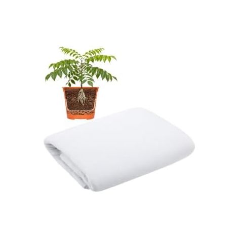 Toison filtrante pour pots de fleurs, 2 m x 1 m, 200 g/m², non-tissé de drainage pour plantes en pot, perméable à l'eau, empêche l'accumulation