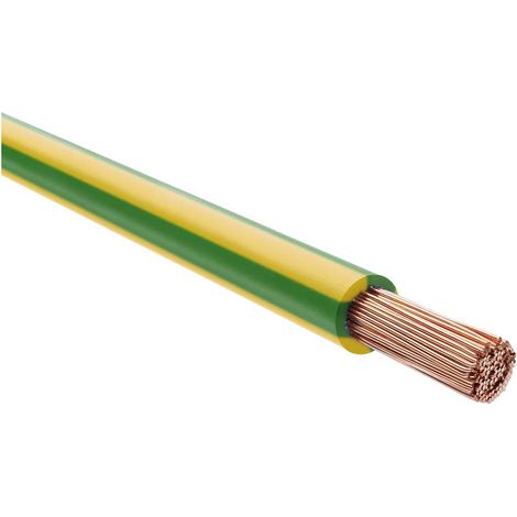 HELU KABEL (H)07V-K - (X07V-K) 1X16mm² YE (gelb) Einzelader PVC gelb AD 8,1mm Nennspannung Uo/U 450V/750V - 1 Meter