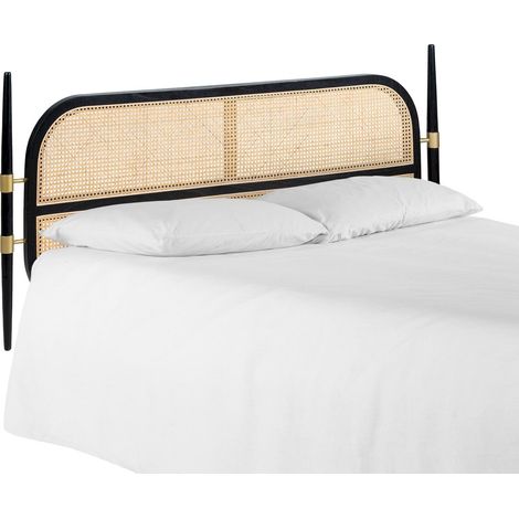Appui chic en Rotin et Métal doré - Noir élégant avec touches Or et Beige (1/4)