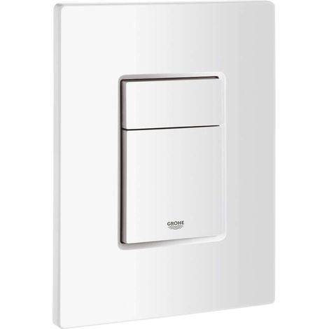 Spülbetätigungsplatte Alpinweiß 156 x 197 mm – ABS Material – GROHE EcoJoy wassersparende Technologie – horizontale/vertikale Montage (1/2)