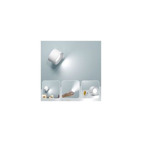 Applique Murale Interieur, Lampe Murale Touch LED avec Port de Charge USB Contrôle Tactile, 3 Niveaux de Luminosité 3 Températures Rotatifs 360° Lampe de Chevet pour Chambre à Coucher NPTERBL (1/5)