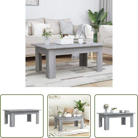 Wohnzimmertisch - Couchtisch Grau Sonoma 100x60x42 cm Holzwerkstoff (1/5)