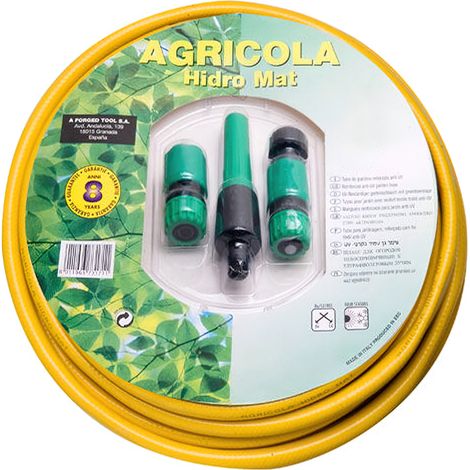 manguera jardin hidro mat ø 15 mm. - 5/8 rollo 25 metros con accesorios (1/3)