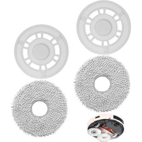 Cleaning Cloths with Replacement Holder and Cleaning Plates for Xiaomi X20+ / Dreame X20 Pro Robot Vacuum Cleaner (2 Replacement Holders + 2 Cleaning Cloths) (1/5)