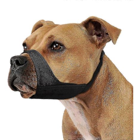 Weicher Maulkorb für Pitbulls, Amerikanische Bulldoggen, Boxer und Rottweiler, Beißschutz - 2026 (1/5)