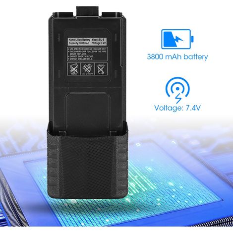 Batterie Li-Ion étendue BL-5L avec coque ABS pour Talkie-Walkie UV-5R, UV-5RX3, RD-5R, UV-5RTP, UV-5X3 (1/5)