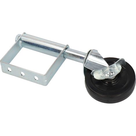 Roulette à ressort pour portail, multifonctionnelle, amortisseur, aluminium, 4 pouces, capacité de charge 75 kg (blanche)