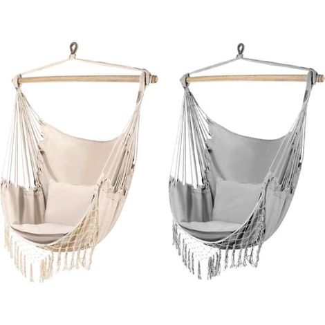 Fauteuil suspendu / Hamac - Balancelle suspendue / Hamac - Gris (1/5)
