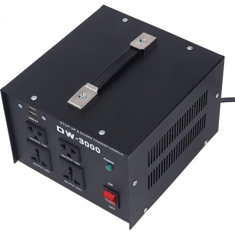 Spannungswandler-Transformator 3000W mit Mehrfachschutz, 110V auf 220V Aufwärts- und Abwärtswandler (220V auf 110V), EU-Stecker (1/5)