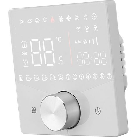 Intelligenter digitaler Thermostat mit Farb-LCD-Bildschirm, präziser Steuerung und weißem Temperaturregler (1/5)