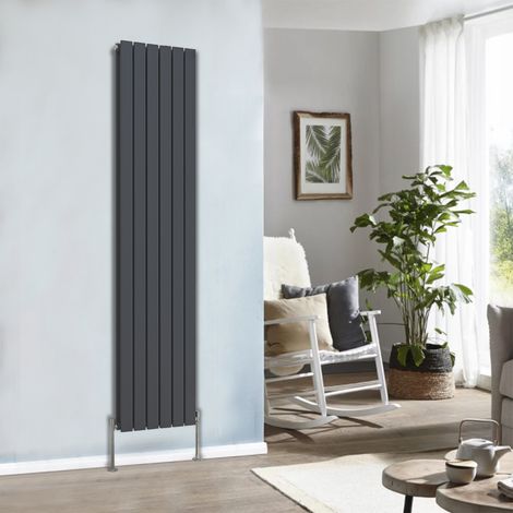 NRG Designer Radiator Flat Panel Central Heating Rads Anthracite Vertical 1800x408mm Double (1/5)