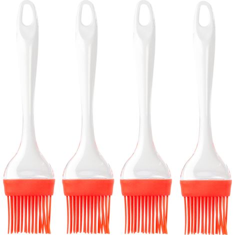 BBQ-Toro Set de 4 pinceles de silicona para cocina y parrilla  21 cm  resistente al calor