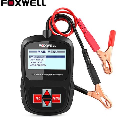 Testeur de batterie de voiture FOXWELL BT100PRO 12V pour batterie inondée (1/5)