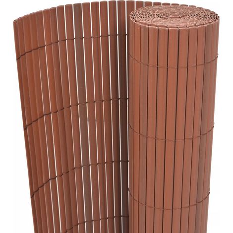 Clôture de jardin Double face PVC 90x500 Marron (1/5)