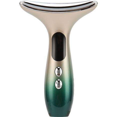 Sérum de massage du cou à micro-courant et vibrations, anti-rides, raffermit la peau du cou, appareil de lissage des ridules, soin tenseur cutané. (1/5)
