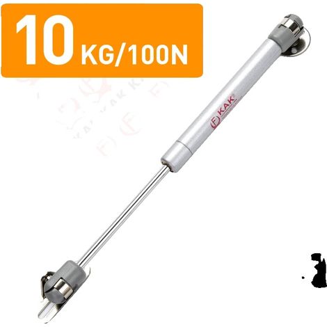 Amortiguador de resorte de gas, mecanismo de cierre suave, aplicaciones versátiles, gris, 10 kg x 8 (1/2)