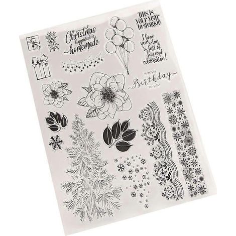 Tampons en silicone de Noël pour scrapbooking, création de cartes et albums DIY