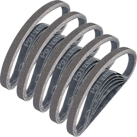 Bandes Abrasive 10 x 330mm-30 Pièces Grain 60/120/240/400/600/800 Bandes Abrasives en Carbure de Silicium pour L'affûtage des Couteaux et le Travail des Métaux (1/5)