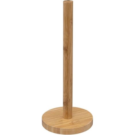 Porte-essuie-tout en bambou, support vertical pour rouleau de papier absorbant de cuisine (1/3)