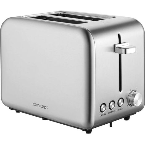 Concept - Tostadora, 950 W, acero inoxidable te2050