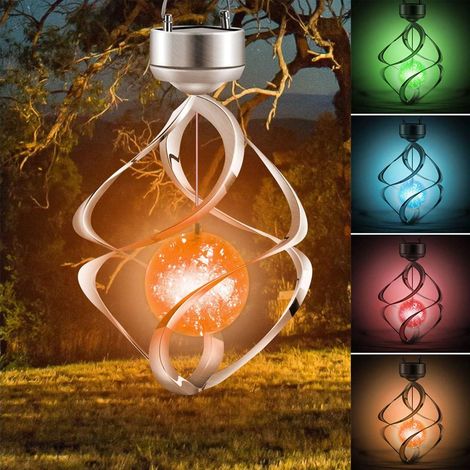 LED-Farbwechsel-Solar-Hängeleuchte, wasserdicht, Windspiel, Lampe, Außendekoration (1/5)