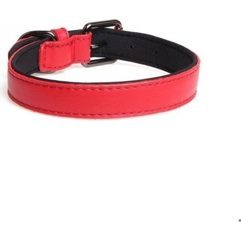 Collier pour chien en cuir souple et rembourré, respirant 2.0x40CM