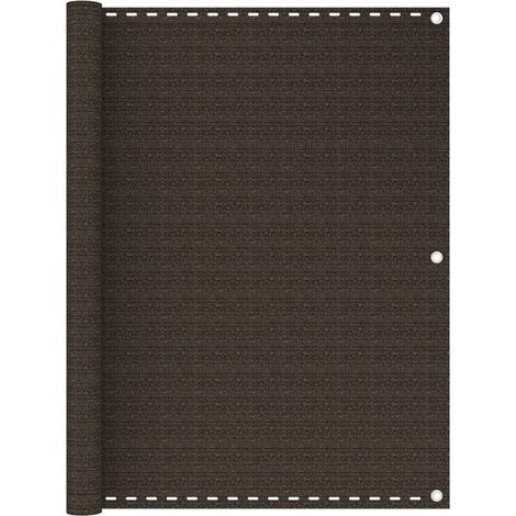 Toldo para balcón HDPE marrón 120x600 cm vidaXL