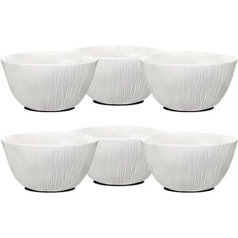 Saladier rond - JUANIO - JUANIO - Lot de 6 - Verre opale - Ø 23 cm (1/4)