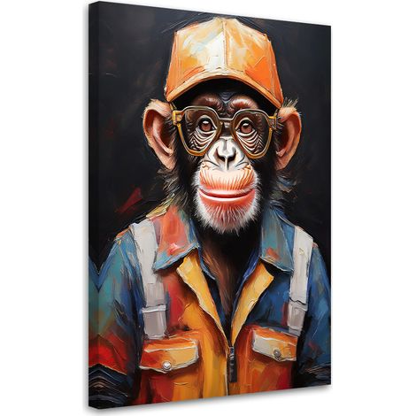 Tableau déco Singe Animaux Abstraction 40x60 (1/5)