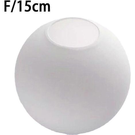 Abat-jour globe en verre blanc mat - 15 cm (1/5)
