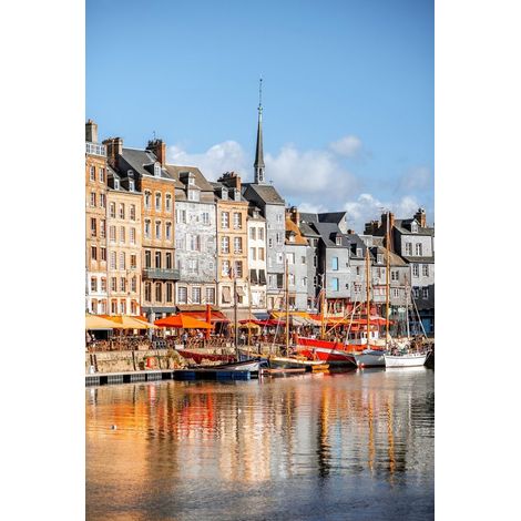 Tableau sur toile Honfleur de jour 65x97 cm - Impression sur Toile Murale Décorative - Image imprimée en HD sur Toile - Toile sur Châssis en Bois FSC - Fabriqué en France (1/4)