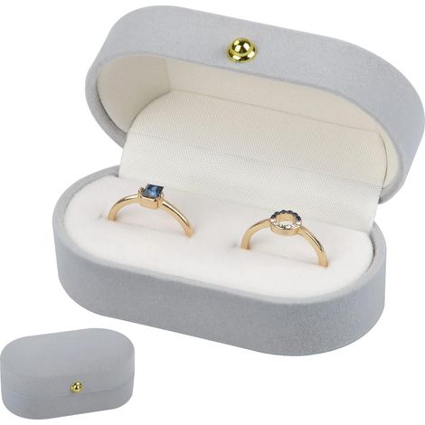 Écrin à bague en velours de haute qualité, boîte pour demande en mariage et fiançailles, présentation élégante
