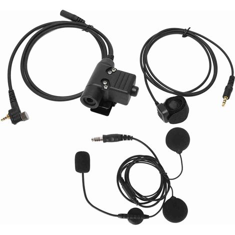 Connecteur de casque pour talkie-walkie U94 PTT (Push-to-Talk) avec microphone intégré pour Motorola MTH600 et MTH650 (1/5)