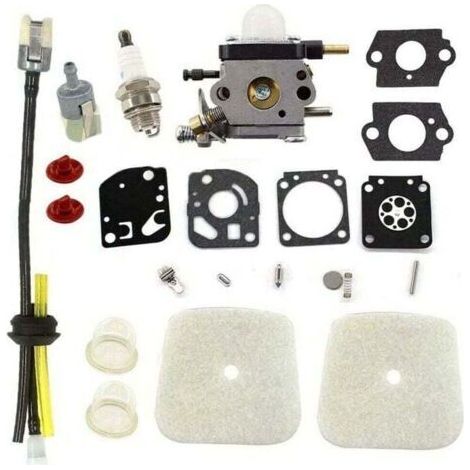 [JAMAIS UTILISÉ]Carburateur avec filtre à air, bougie dallumage, tuyau de carburant pour 2 temps Mantis 7222 7222E 7222M 7225 7230 7234 7240 7920 7924 Motoculteur remplace C1U-K54A, C1U-K82, 125200000 (1/4)