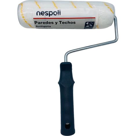 Nespoli Rullo di vernice antigoccia 22 cm, per tutti i tipi di superfici e vernici, manico ergonomico, bordi smussati per evitare segni, ideale per la decorazione della casa (1/4)