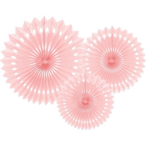 Dekorative Rosetten, rosa, 20-30 cm, 3 Stück